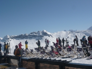 Flaine skiers pistes and mountains